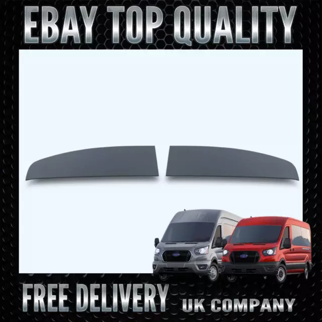 Rear Twin Barn Door Roof Spoiler For Ford Transit Custom 2012-2020 Black