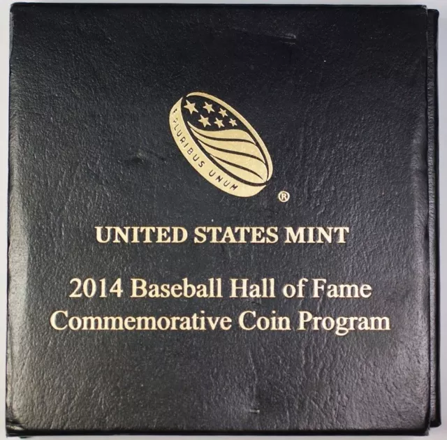 2014-W Baseball Gold $5 Hall of Fame Commemorative Coin Program Gem BU