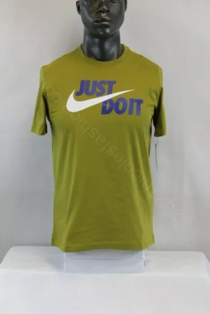 *RARE* NIKE S/S NSW JUST DO IT SWOOSH T-SHIRT GREEN/MULTICOLOR AR5006 ...