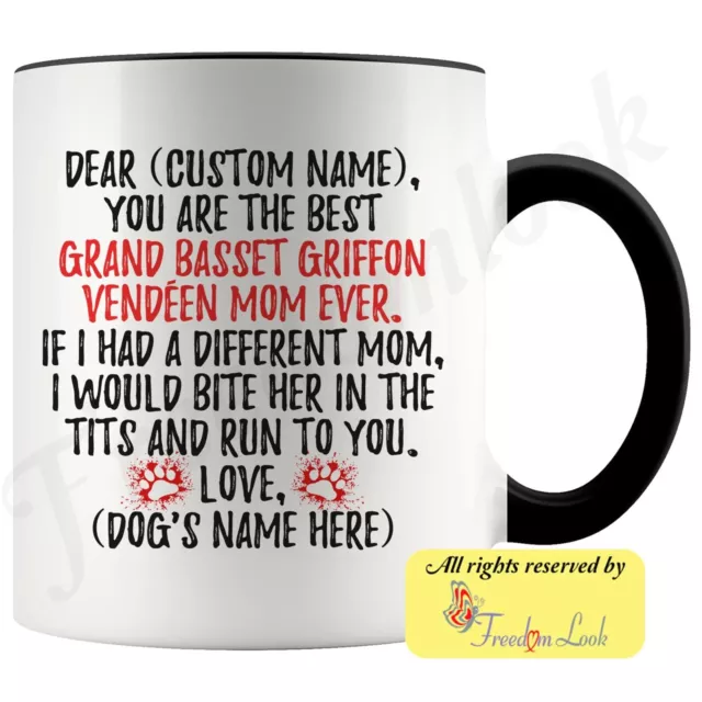 Personalized Grand Basset Griffon Vendéen Dog Mom Mug Basset Griffon Vendéen