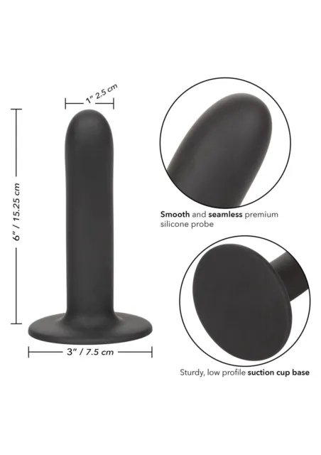 Consolador anal de silicona suave con ventosa portátil