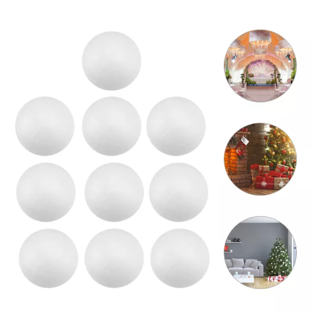 white foam balls 10X Polystyrene Foam Balls 4cm-8cm Solid Sweet Tree Decoration