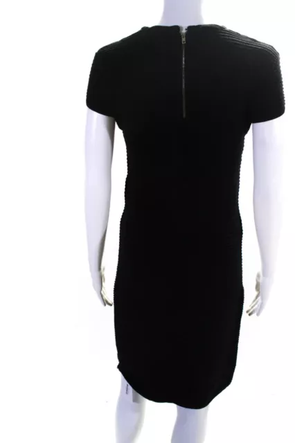 Katherine Barclay Womens Short Sleeve Midi Sweater Dress Black Size Small 3