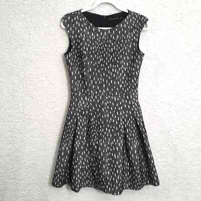 Zara Basic Sleeveless Polka Dot Mini Dress Medium Black White Fit & Flare