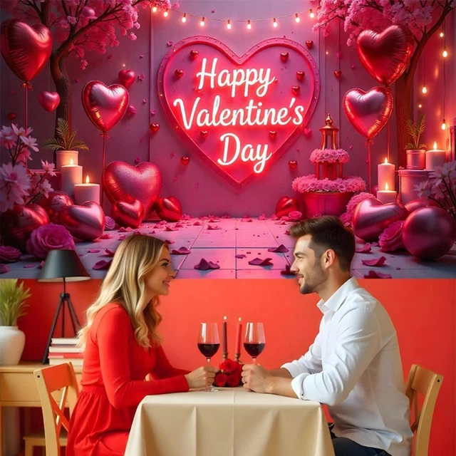 ROSE VALENTINE'S DAY Photography Backdrop Photo Booth $18.71 - PicClick AU