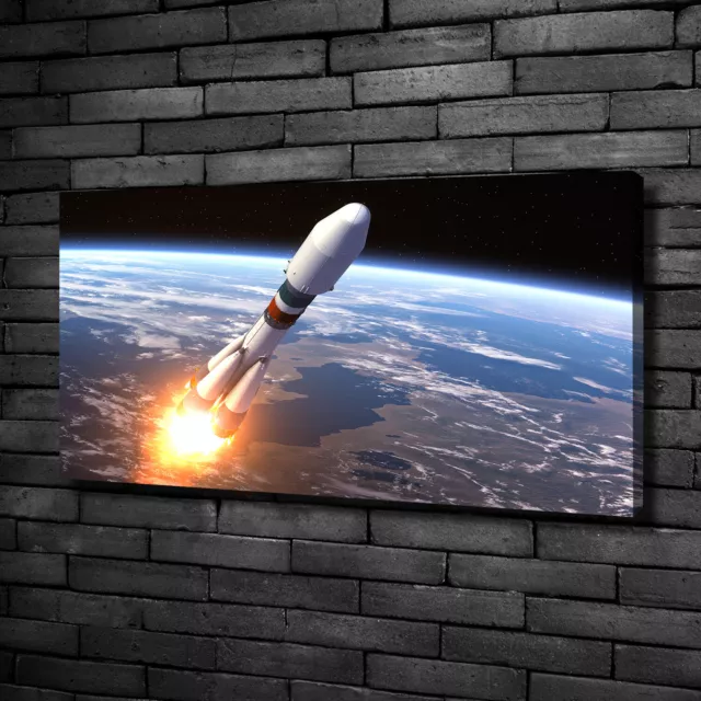 Arte de La Pared Pintura en Lienzo Decoración de Salón 100x50 Un cohete espacial