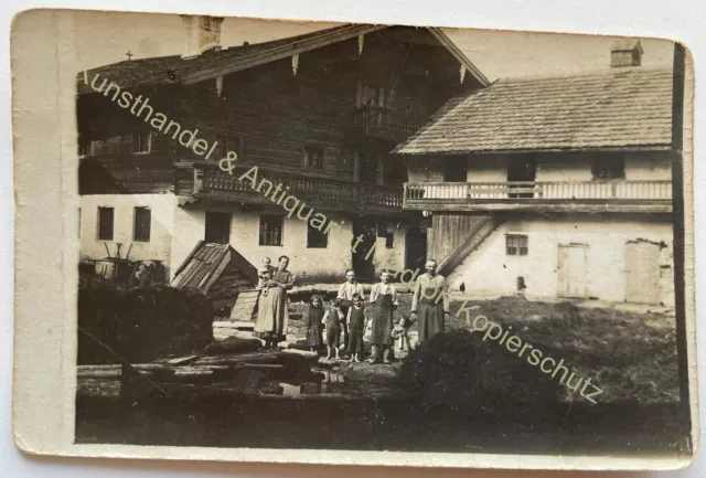 orig. Foto AK Schöllnach Deggendorf Niederbayern um 1910 Bauern haus hof