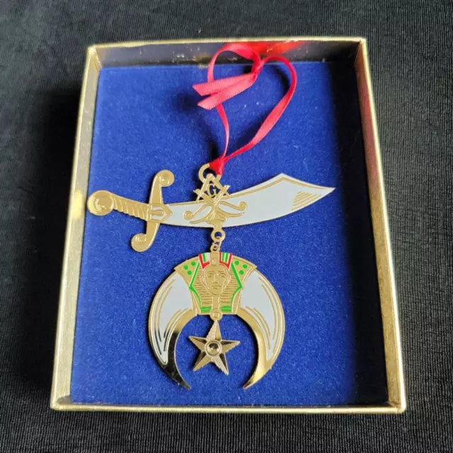 1996 George Washington Masonic Nat'l Memorial Shriner Scimitar Ornament w/Box