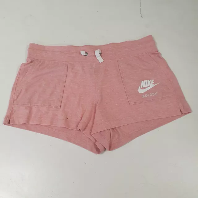 Qq731 Pantaloncini Jogger Ragazze Nike Just Do It Rosa Uk L 12-13 Anni W26