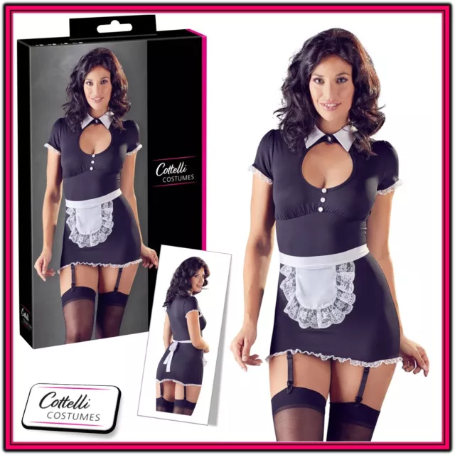 Sexy Mini abito con reggicalze Cameriera Hot Maid Dress Cottelli Costumes Donna