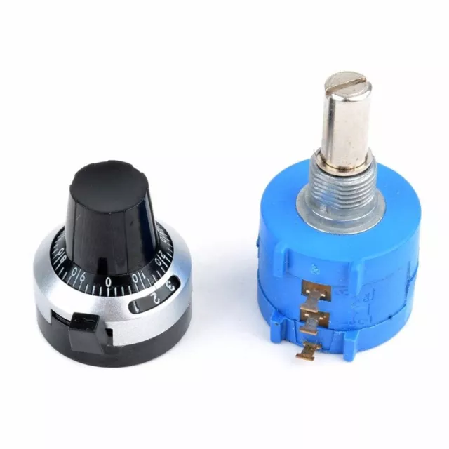 Potentiomètre 10K Ohm durable et fiable avec bouton rotatif pour réglage fin