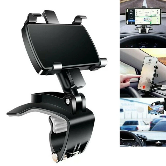 360° support montage voiture pare-soleil miroir support pour téléphone portable