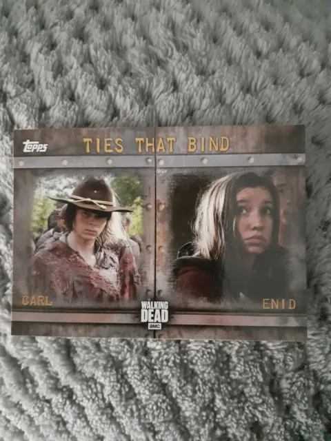 The Walking Dead - Season 6 TIES THAT BIND Insert Card F-9 CARL & ENID