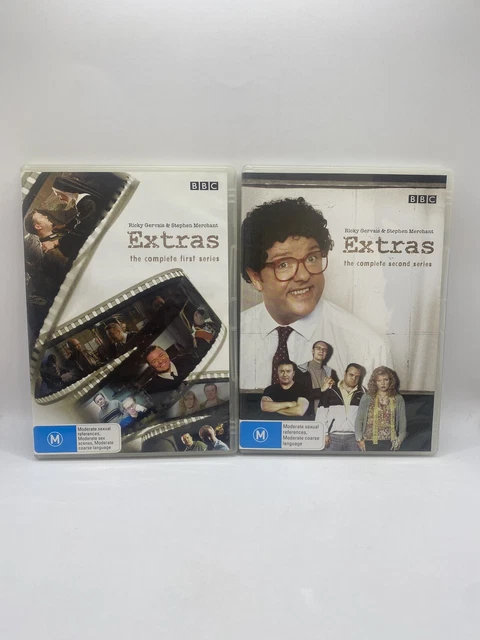 Extras DVD The Complete Season 1 & 2 PAL Region 4 BBC Ricky Gervais VGC AU STOCK