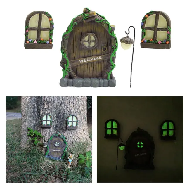 Nette Miniatur Fee Garten Gnome Fenster und Tür Elf Hause für Kunst Garten