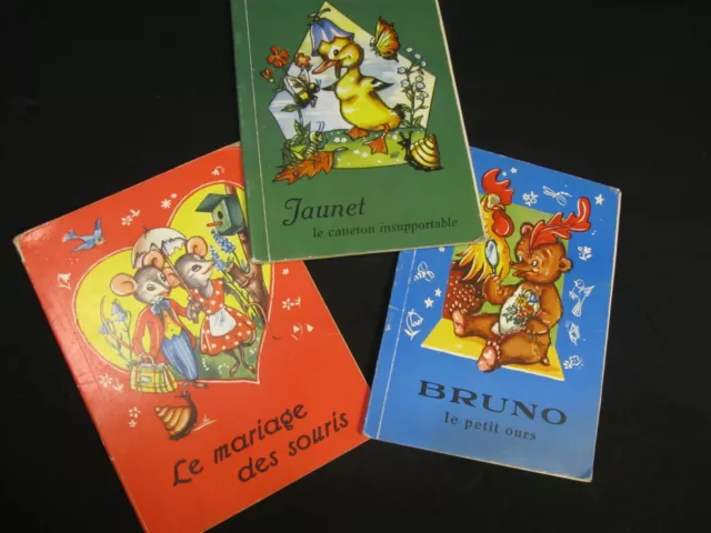 Lot de 3 livres enfants - Bruno le petit ours, Jaunet, le mariage des souris