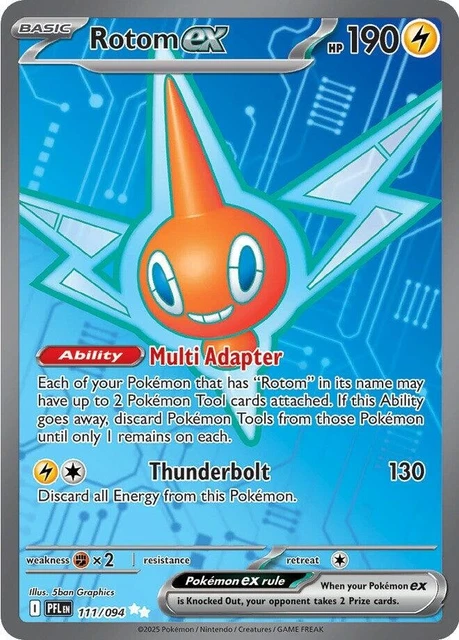 ROTOM EX (111/094) [Mega Evolution: Phantasmal Flames] Near Mint ...