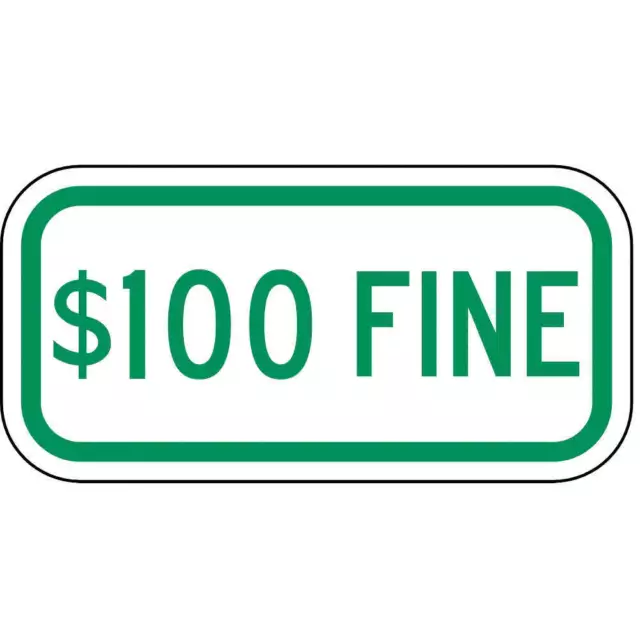 LYLE HCP-012-12HA Fine Parking Sign,6" x 12" 3YPF4