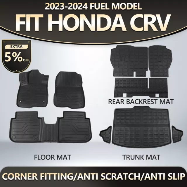 Floor Mats Trunk Cargo Liners Cargo Mats All Weather TPE For 2023-2024 Honda CRV