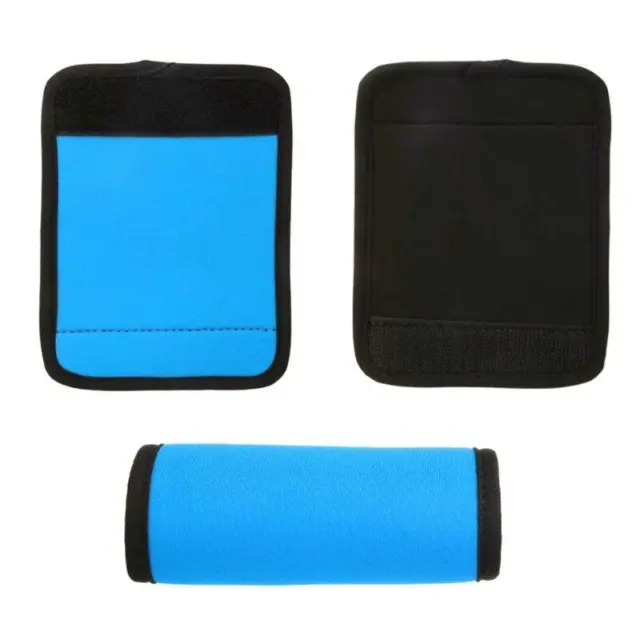 Blue Travel Luggage Grip Handle Wrap Carry On Suitcase Sleeve