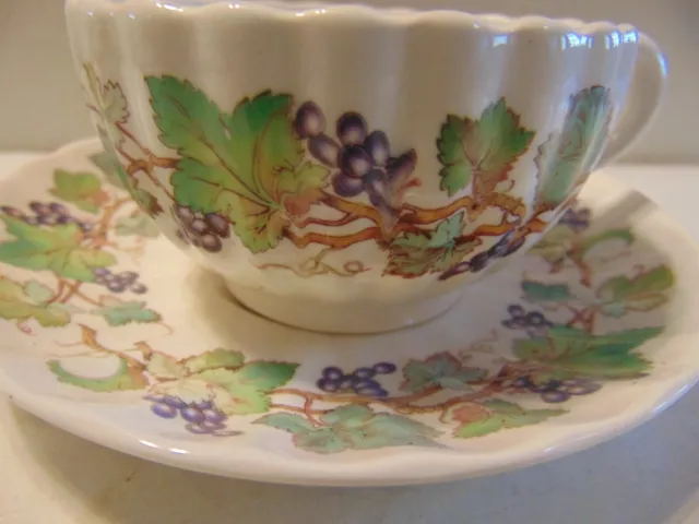 Spode teacup amd saucer Monticello Vine