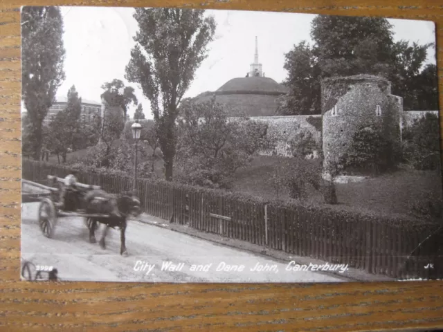 City Wall and Dane John, Canterbury, Kent - (RP) - posted 1910