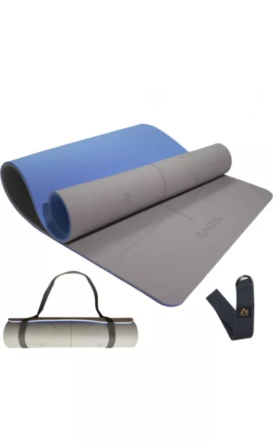 GADEL Extra Thick Yoga Mat Non Slip Thick Exercise Mat Wide TPE 12mm