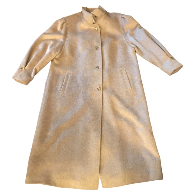 Vintage German Womens Large Coat 100% Virgin  Llama  Long Coat