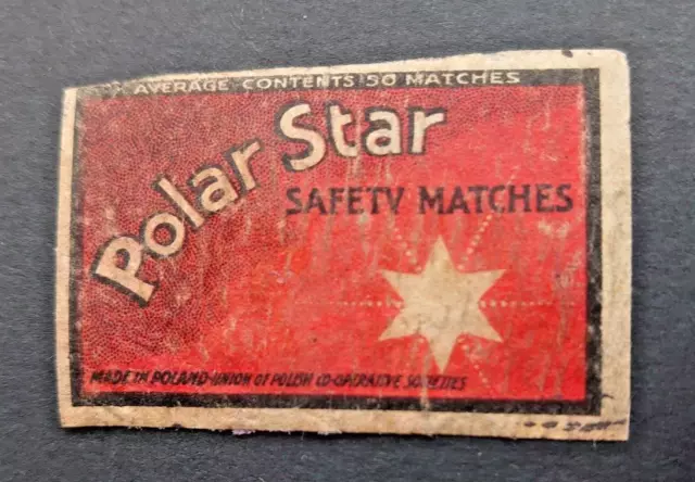 An old Polish matchbox label, Polar Star