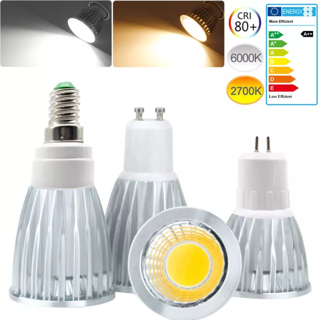 E27 E14 GU10 COB LED Bulb Spot Light 9W 12W 15W Warm /White Replace Screw Bulbs