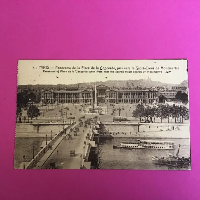 Paris Place Concorde Sacre-Coeur Montmartre France Carte Postale Postcard