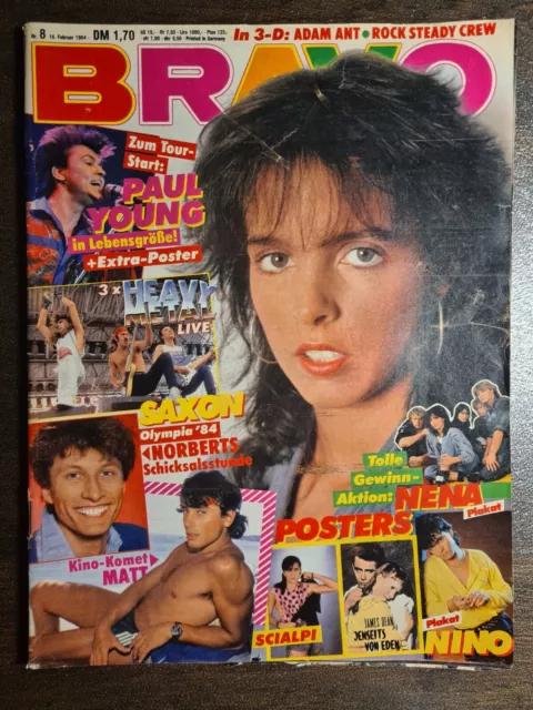 BRAVO 08/1984 Heft Komplett -Nena, Paul Young, Adam Ant, Michael Jackson -Top!