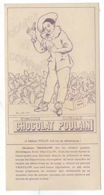 Thaulow  (Circa 1900) Peinture - Dessin / Chocolat Poulain - Chromo + Photo 2