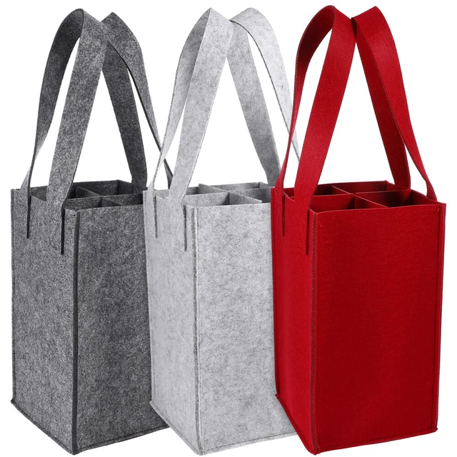 3 PIEZAS Botellas Portadores de vino Bolsas de entrada Botellas de vino Bolsas de regalo Fieltro