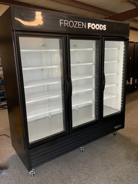 2018 True GDM-72F-HC-TSL01 3 door glass commercial Freezer Merchandiser frozen C