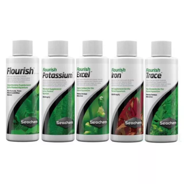 Seachem Pacco Flourish Fertilizzante Base Excel Potassium Iron Trace 5 X 500 ml