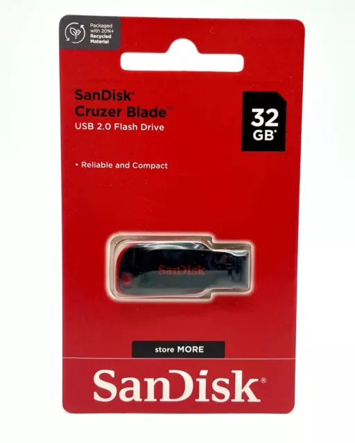 SanDisk 32 GB Cruzer Blade USB Stick Flash Drive USB 2.0 Speicher Stick