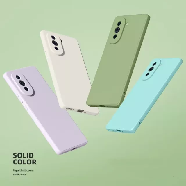 Housse étui en silicone liquide doux résistant aux chocs pour Huawei P40 Lite P20 P30 Mate 20