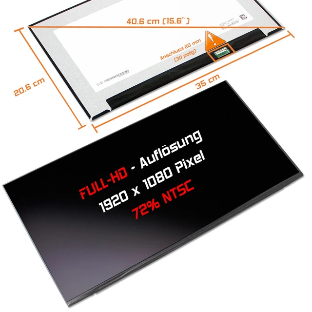 15,6" LED Display matt passend für Dell Latitude 15 3520 1920x1080 Full HD IPS