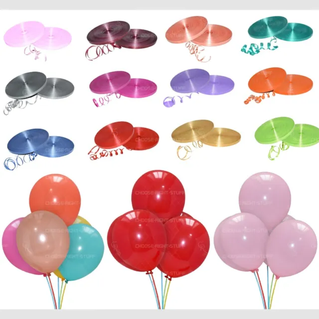 100 X Latex Uni Ballons Hélium Mariage Anniversaire Thème Fête Décoration Balons
