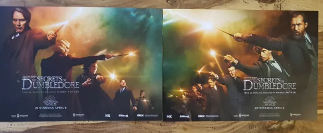 2 x Cineworld Fantastic Beasts Secrets of Dumbledore A4 Poster Set.Harry Potter