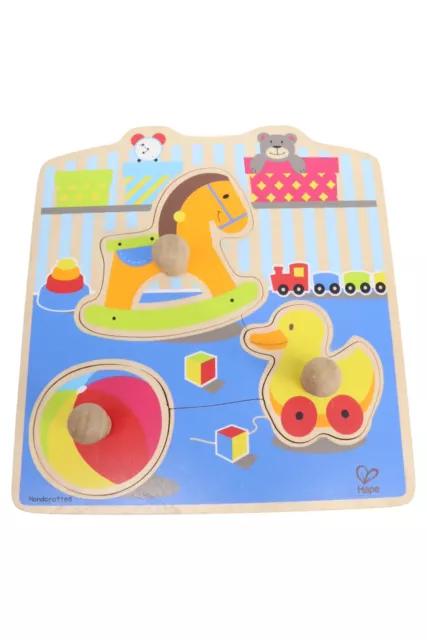 HAPE Steckpuzzle Kinderpuzzle Holzspielzeug 4 Teile bunt