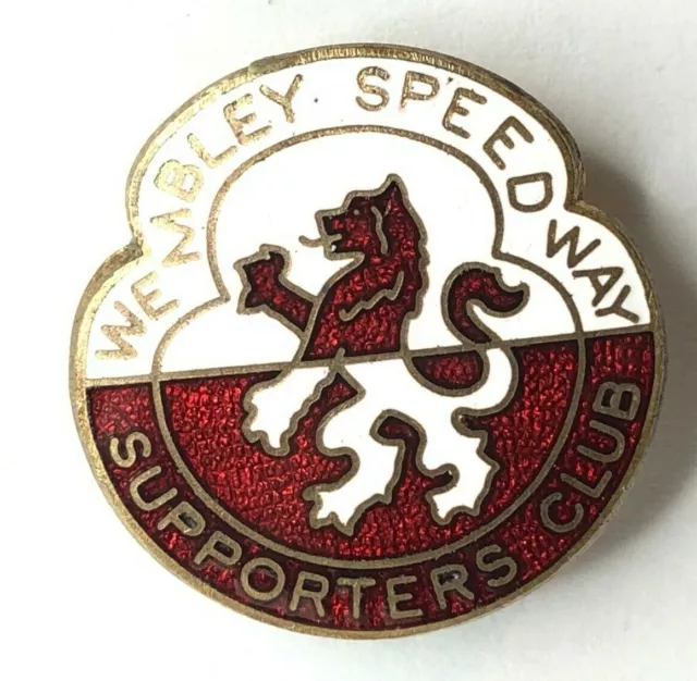 Wembley Speedway Supporters Club Enamel Badge 1950's Marples & Beasley