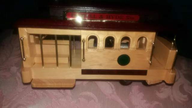 The San Francisco Wooden Music Box Company Cable Car Railway Model Souvenir
