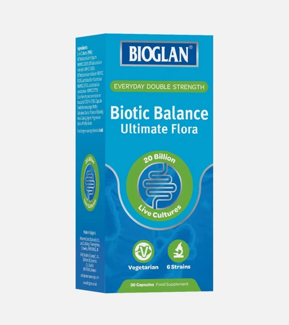 1 X BIOGLAN Biotic Balance Ultimate Flora Double Strength Probiotic 1