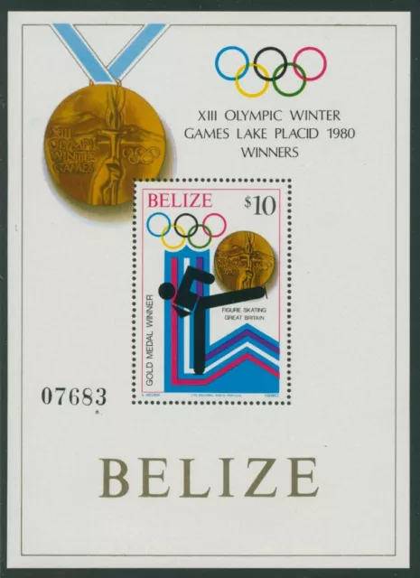 Belize 1980 Sieger der Olympiade Lake Placid Block 21 postfrisch (C22510)