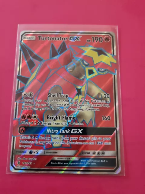 Carta de pokémon TCG - Turtonator-GX (18/145) Carta pokémon colécionavel  ULTRA RARA