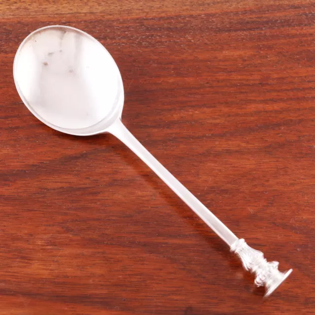 Charles Jackson English Britannia Silver Rattail Serving Spoon Seal Top 1717
