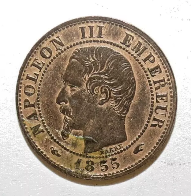 Rare 1 centime Napoleon III 1855 A Paris