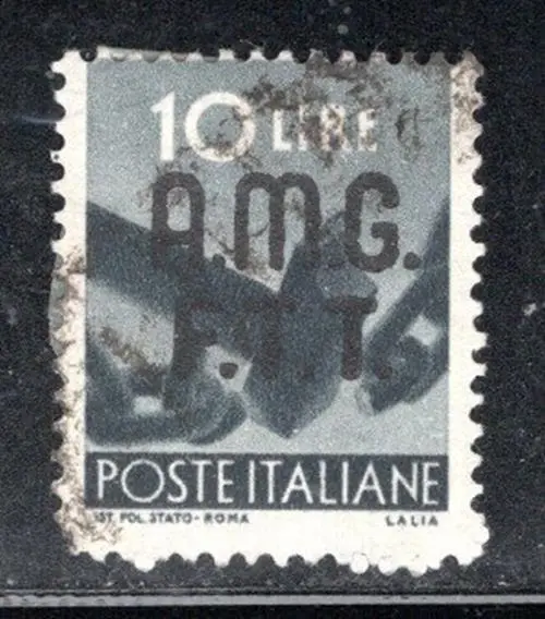 Italy  Italian Trieste Overprint Amg Ftt  Stamps Used Lot 1025Ar